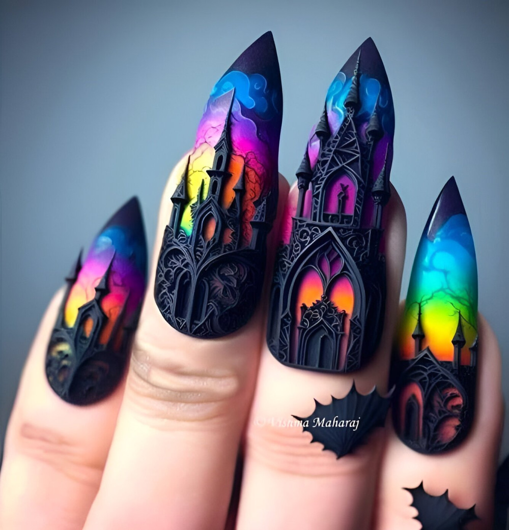 30 Majestic Glass-Stained Nail Art Designs To Make You A Queen - 241