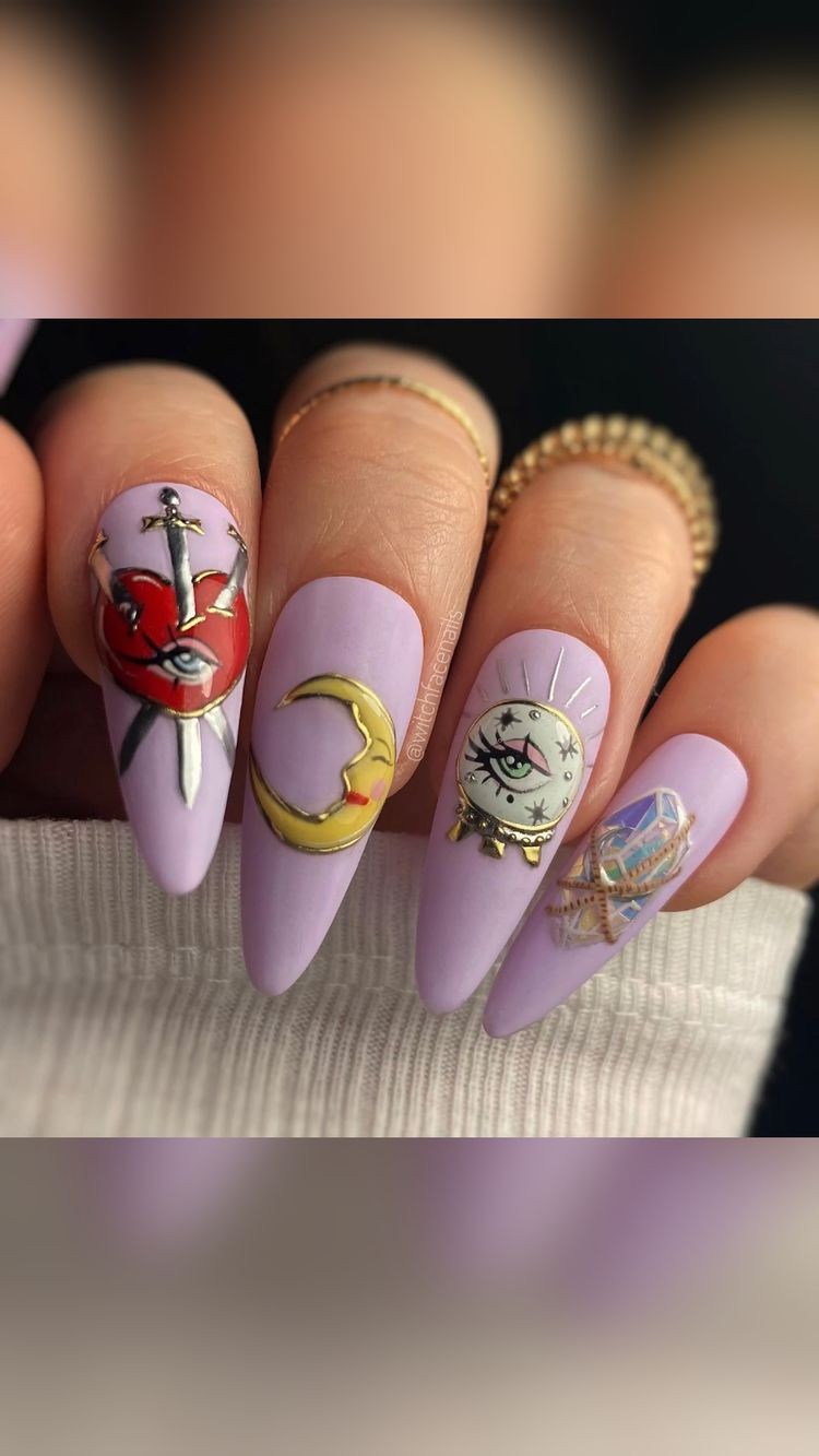 30 Majestic Glass-Stained Nail Art Designs To Make You A Queen - 247