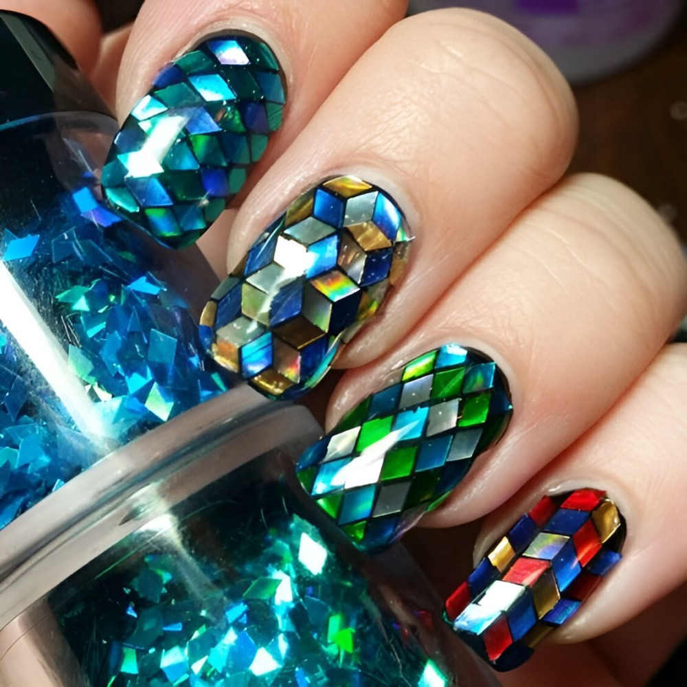 30 Majestic Glass-Stained Nail Art Designs To Make You A Queen - 207