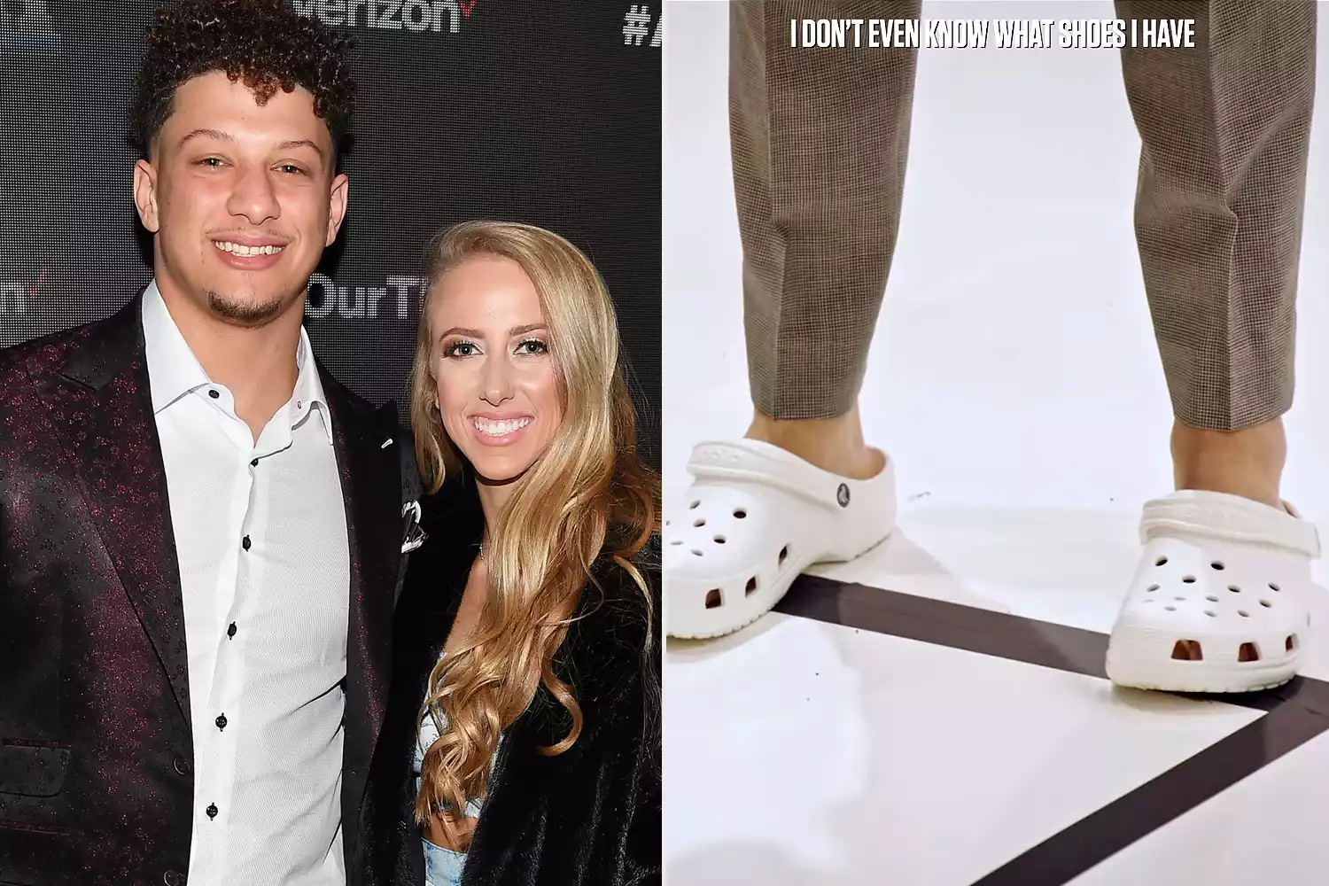 Brittany Mahomes Trolls Patrick for Wearing Crocs on Photoshoot: 'I Def Packed Him Other Shoes