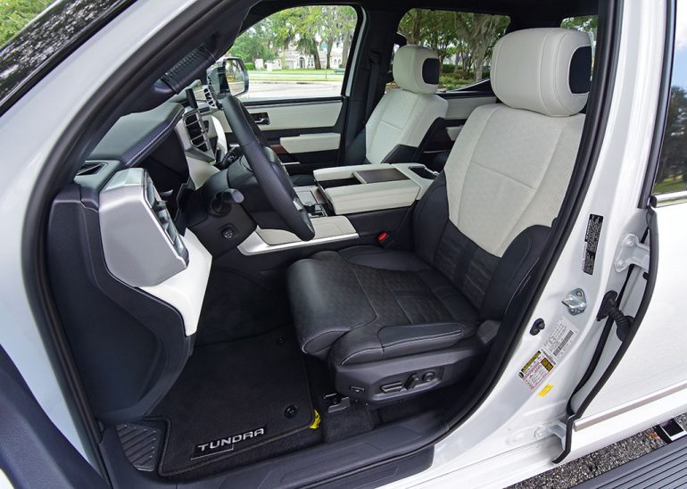 2022 toyota tundra capstone front seats