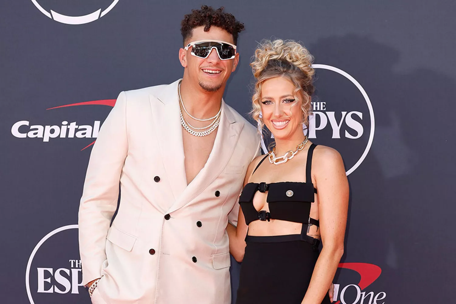 HOLLYWOOD, CALIFORNIA - JULY 12: (L-R) Patrick Mahomes and Brittany Mahomes attend The 2023 ESPY Awards at Dolby Theatre on July 12, 2023 in Hollywood, California