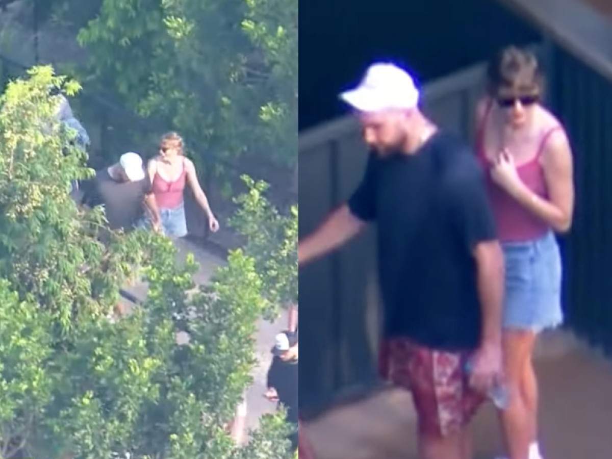 WATCH: “So creepy and concerning” – Australian media stalking Travis Kelce and Taylor Swift at a zoo from a helicopter instigates WILD reactions on social media