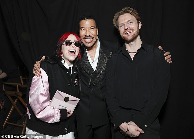 Billie Eilish, Lionel Richie and Finneas O'Connell