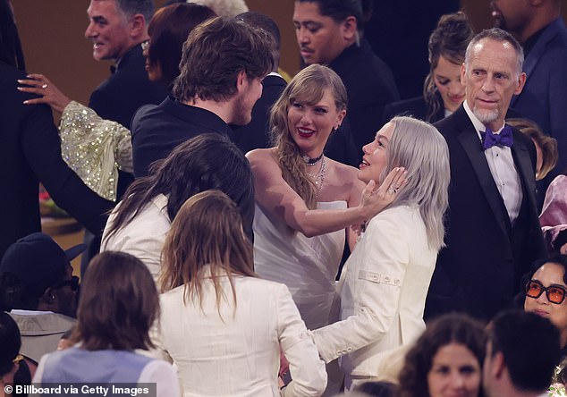 Taylor and Phoebe chatted away backstage