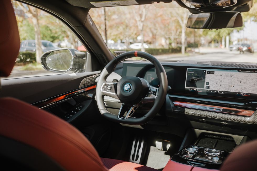 the inside of a car