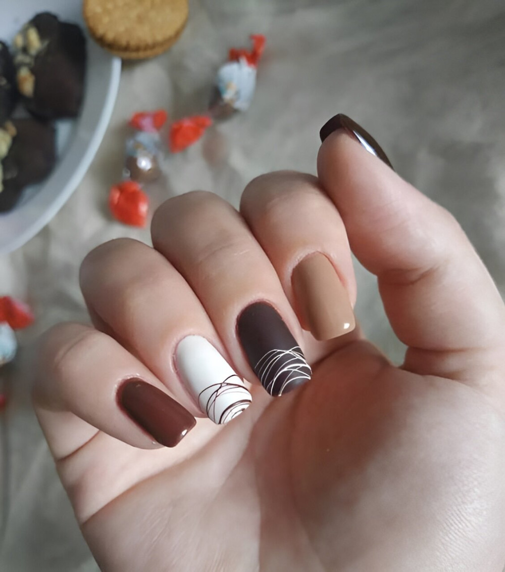 35 Chocolate Nail Art Designs That Are Sweeter Than Candies - 273