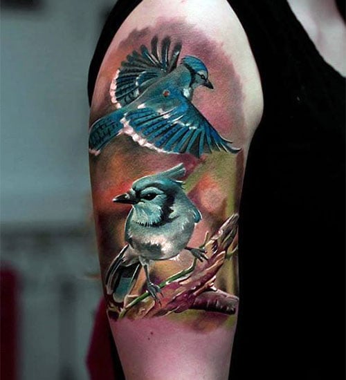 3D Bird Tattoo Designs