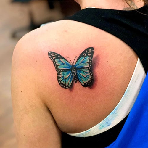 3D Butterfly Tattoo