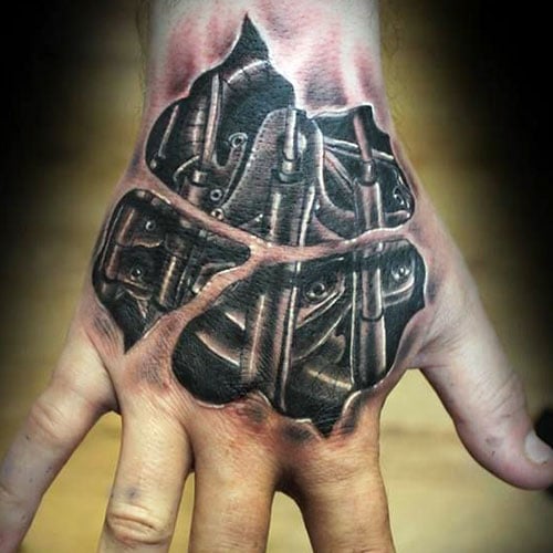 3D Hand Tattoo Designs