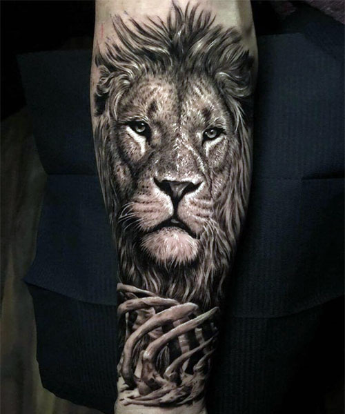 3D Lion Tattoo