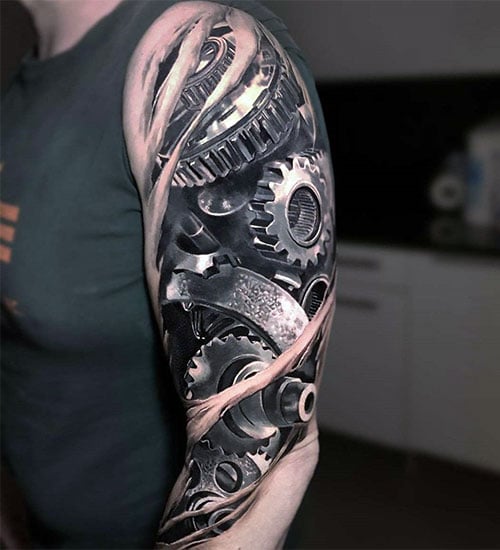 3D Shoulder Tattoo Designs