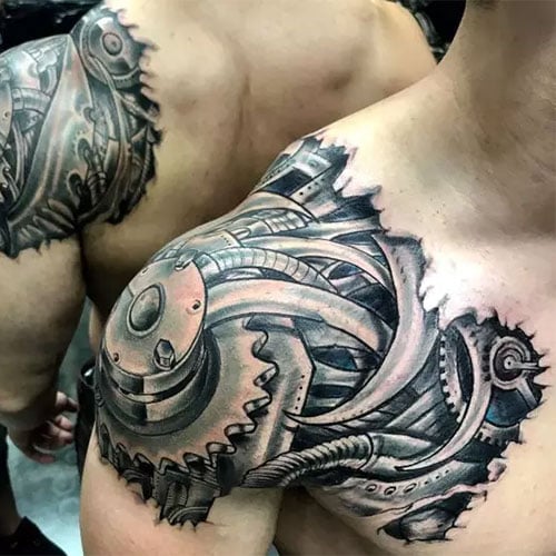 3D Shoulder Tattoo Ideas