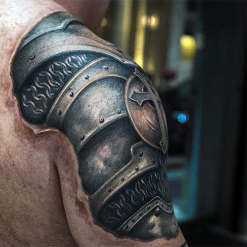 3D Shoulder Tattoo