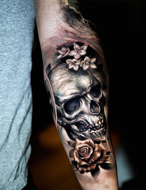 3D Skull Tattoo Ideas For Men