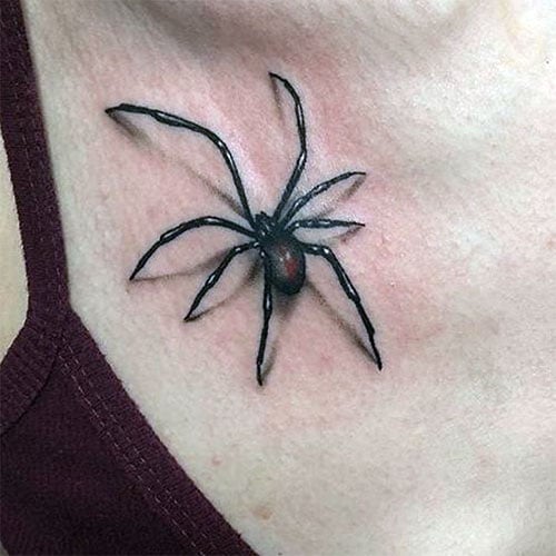 Amazing 3D Spider Tattoo