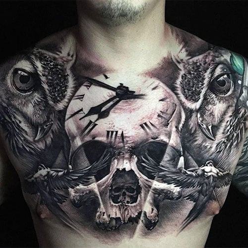 Badass 3D Full Chest Tattoo