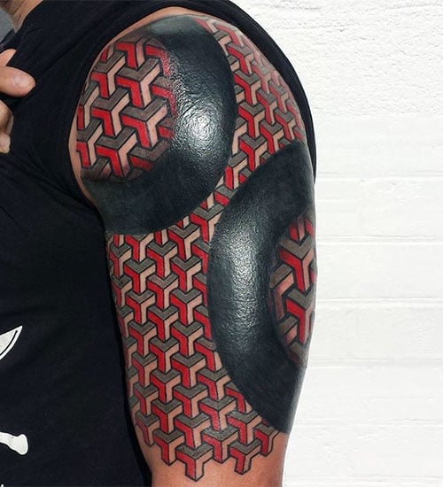 Badass 3D Geometric Tattoo Ideas