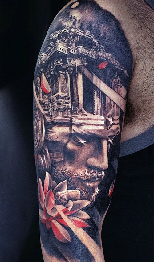 Beautiful 3D Jesus Tattoo Designs