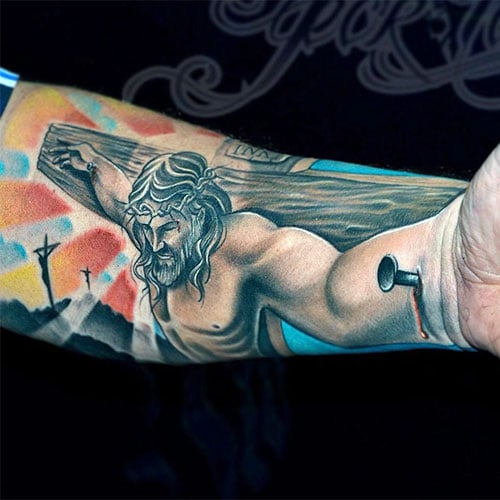 Cool 3D Jesus Tattoo