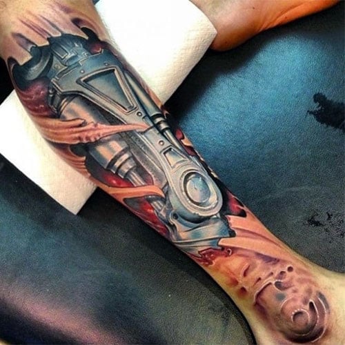 Cool 3D Leg Tattoo Ideas