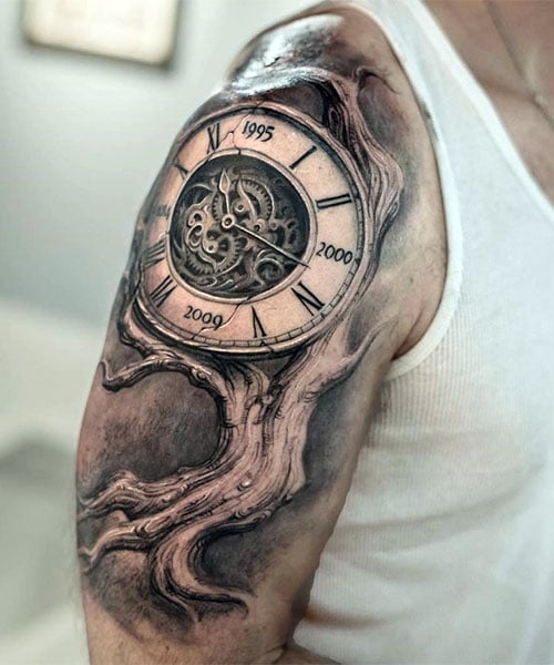 Meaningful 3D Clock Tattoo Ideas