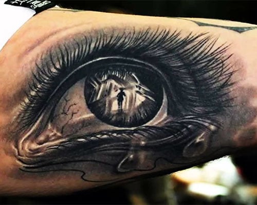 Realistic 3D Eye Tattoo