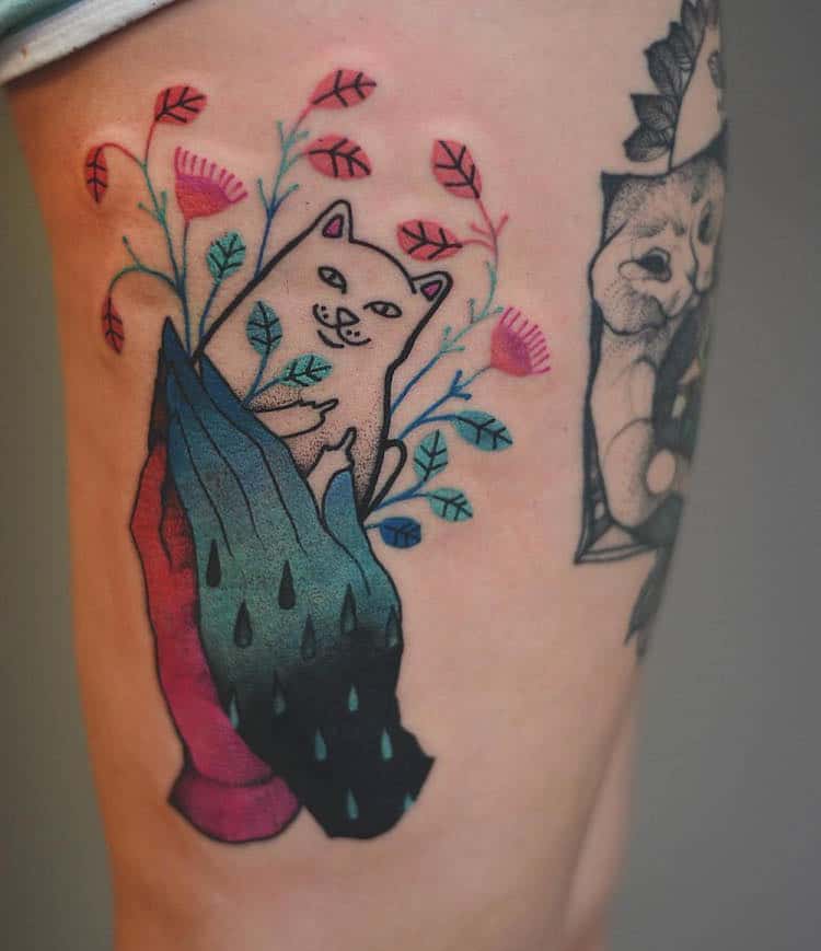 Colorful Tattoo Animal Tattoos Watercolor Tattoos Illustrative Tattoos Joanna Swirska