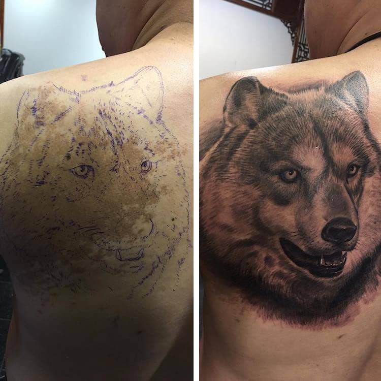 creative birthmark tattoo cover up