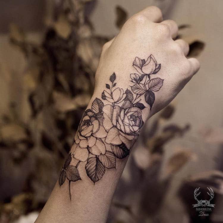 Delicate Tattoos Nature Tattoos by Le jardin de Zihwa