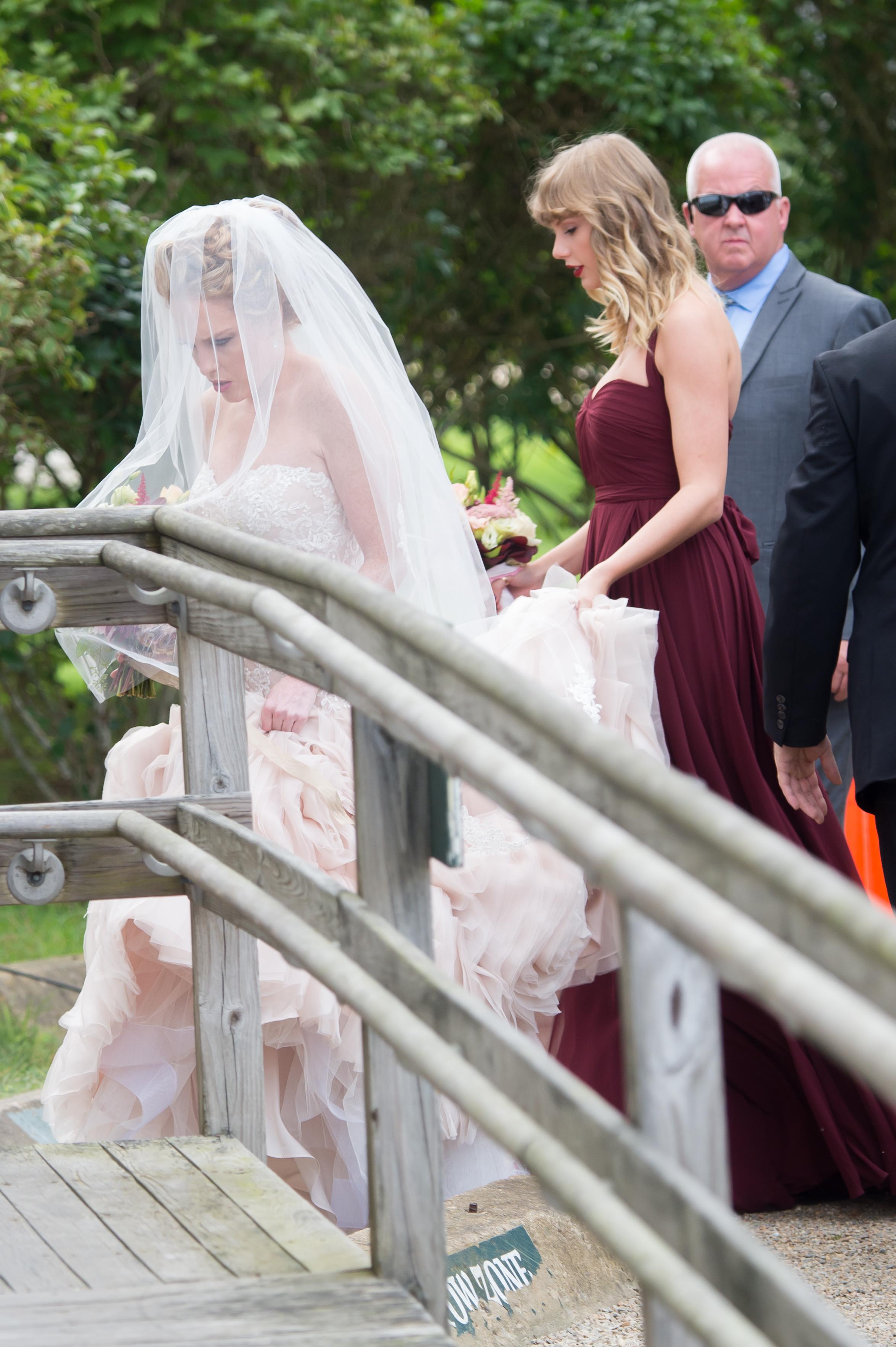 Taylor Swift looked stunning as a bridesmaid for her best friend Abigail Anderson's wedding