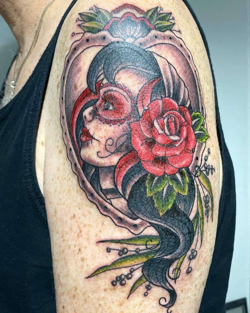 arm gypsy rose tattoos traci_heaslewood_tattoo