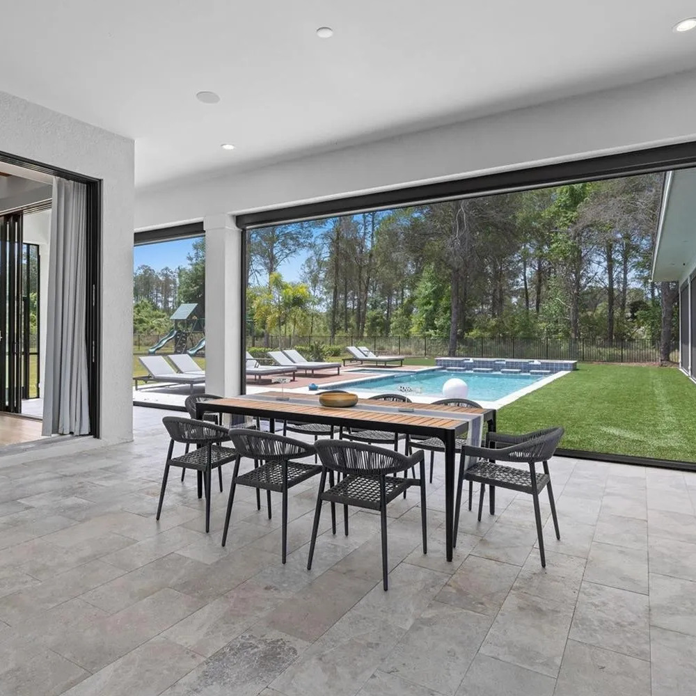 Dining area in Leandro Barbosa’s Bella Collina Home