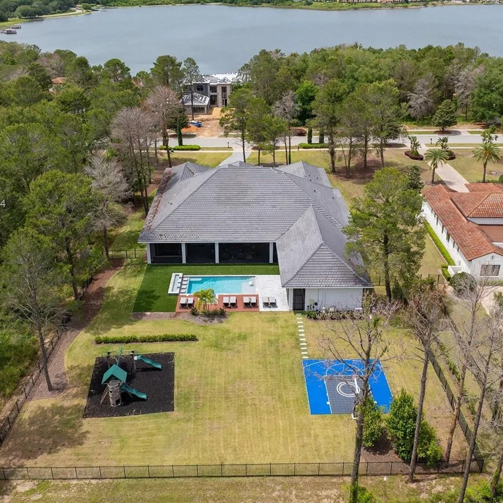 Aerial view of Leandro Barbosa’s Bella Collina Home