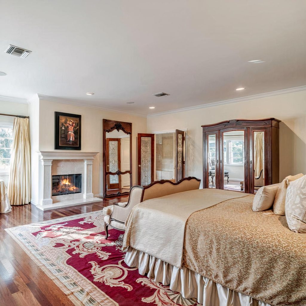 Bedroom in Blake Griffin's Brentwood Home