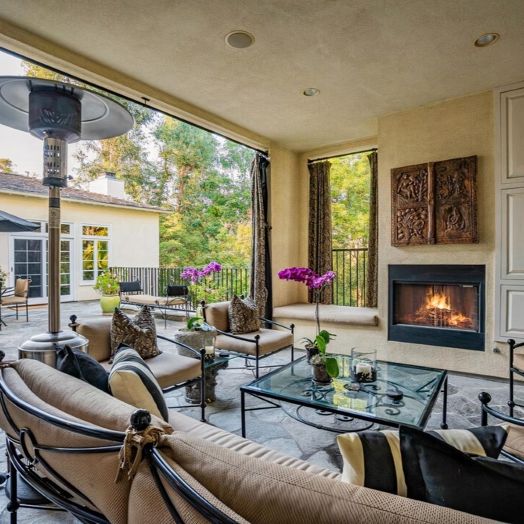 Patio in Blake Griffin's Brentwood Home