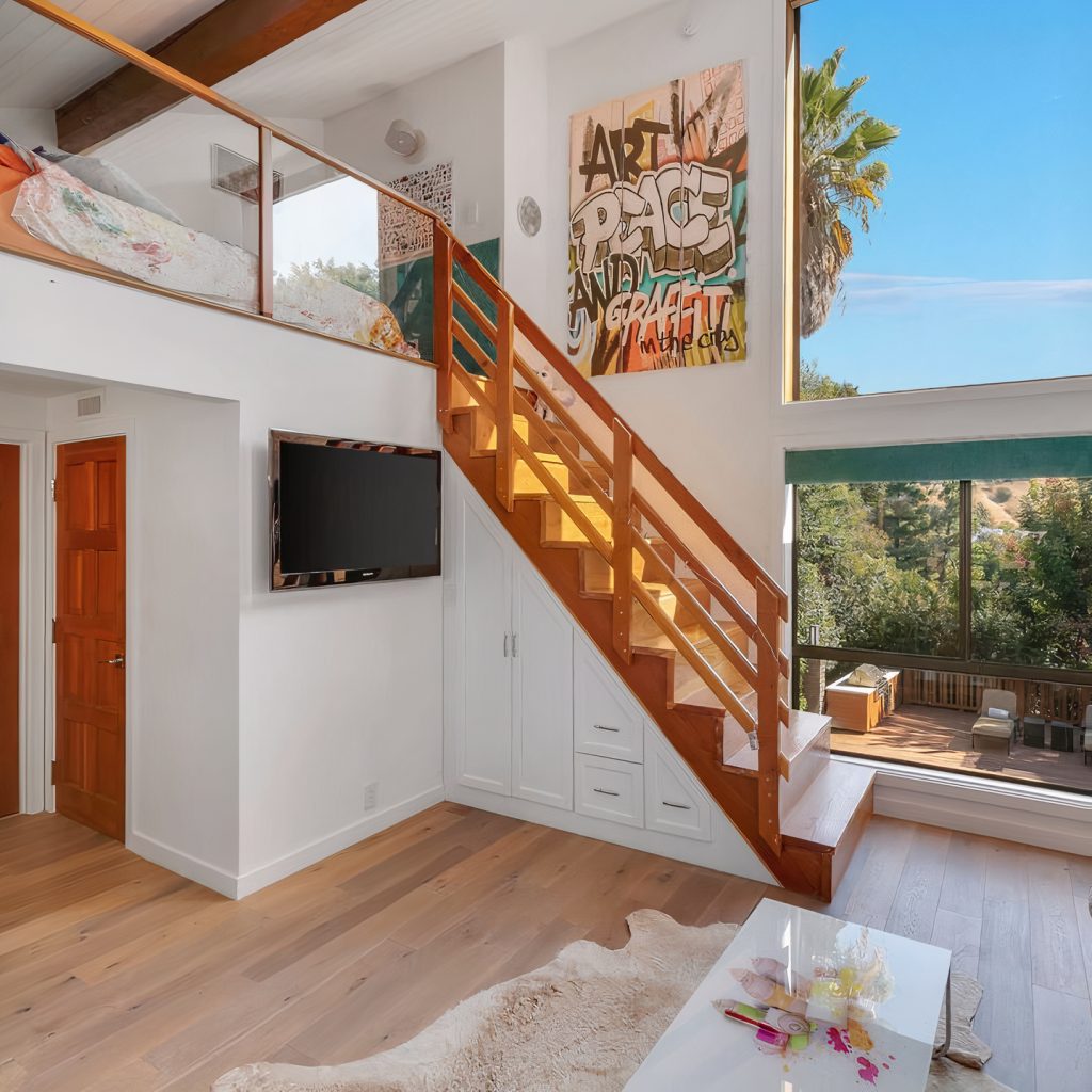 Staircase in Candace Parker's Tarzana Home