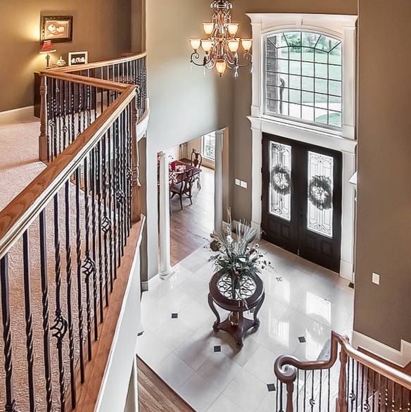 Staircase in Shaquille O'Neal’s McDonough Home