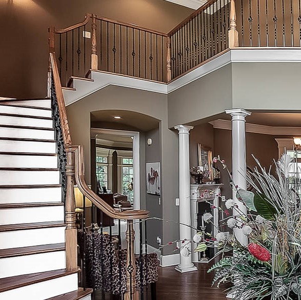 Staircase in Shaquille O'Neal’s McDonough Home
