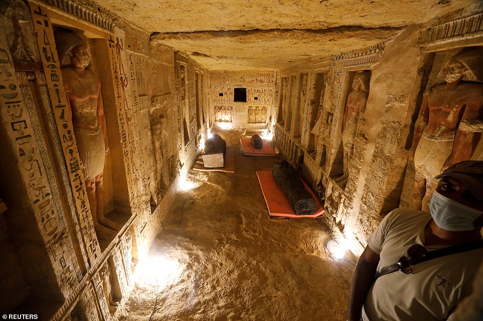 Since the find of the first 13 coffins was announced almost three weeks ago, more have been discovered in shafts at depths of up to 40 feet