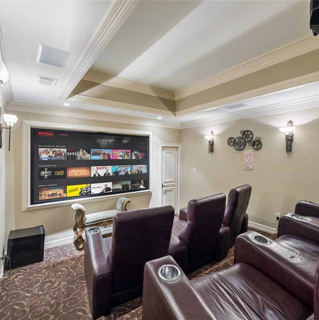 Home Theater in Shaquille O'Neal's Texas Home