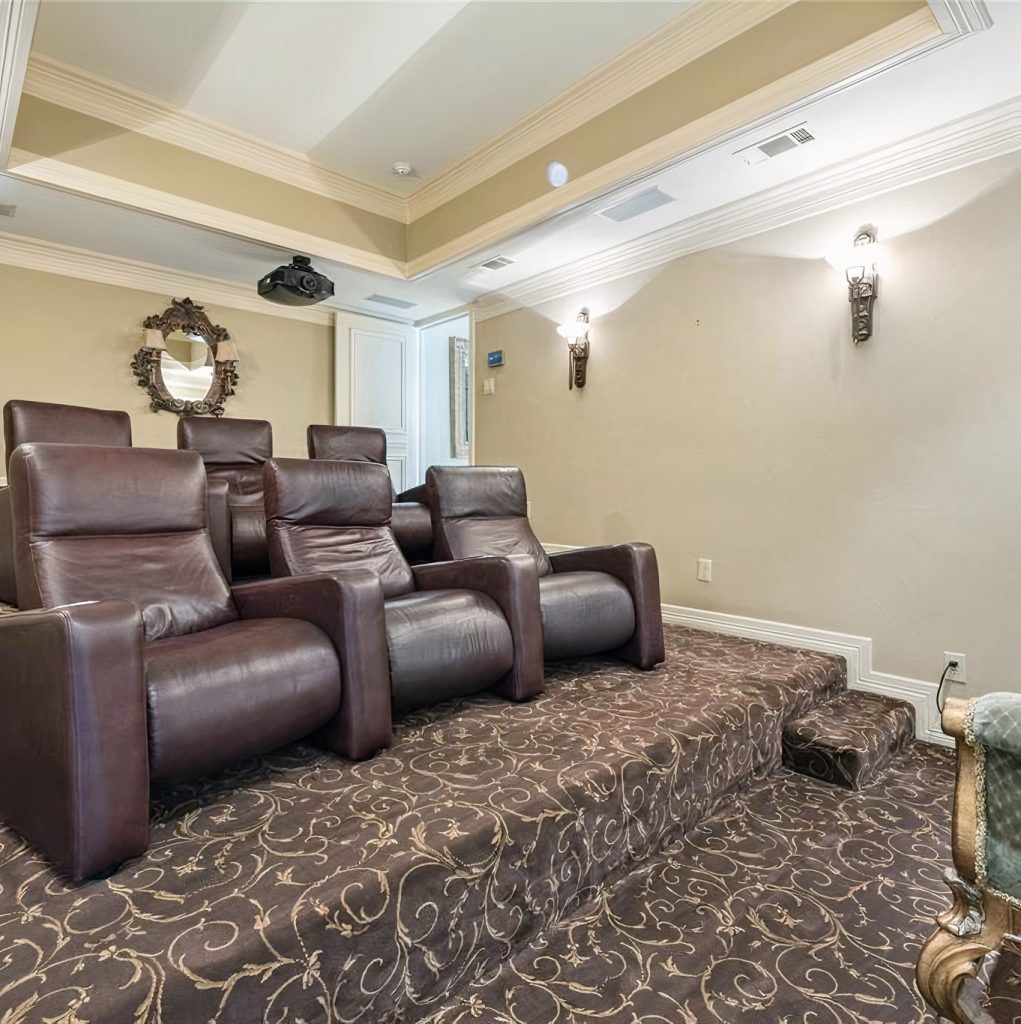 Home Theater in Shaquille O'Neal's Texas Home