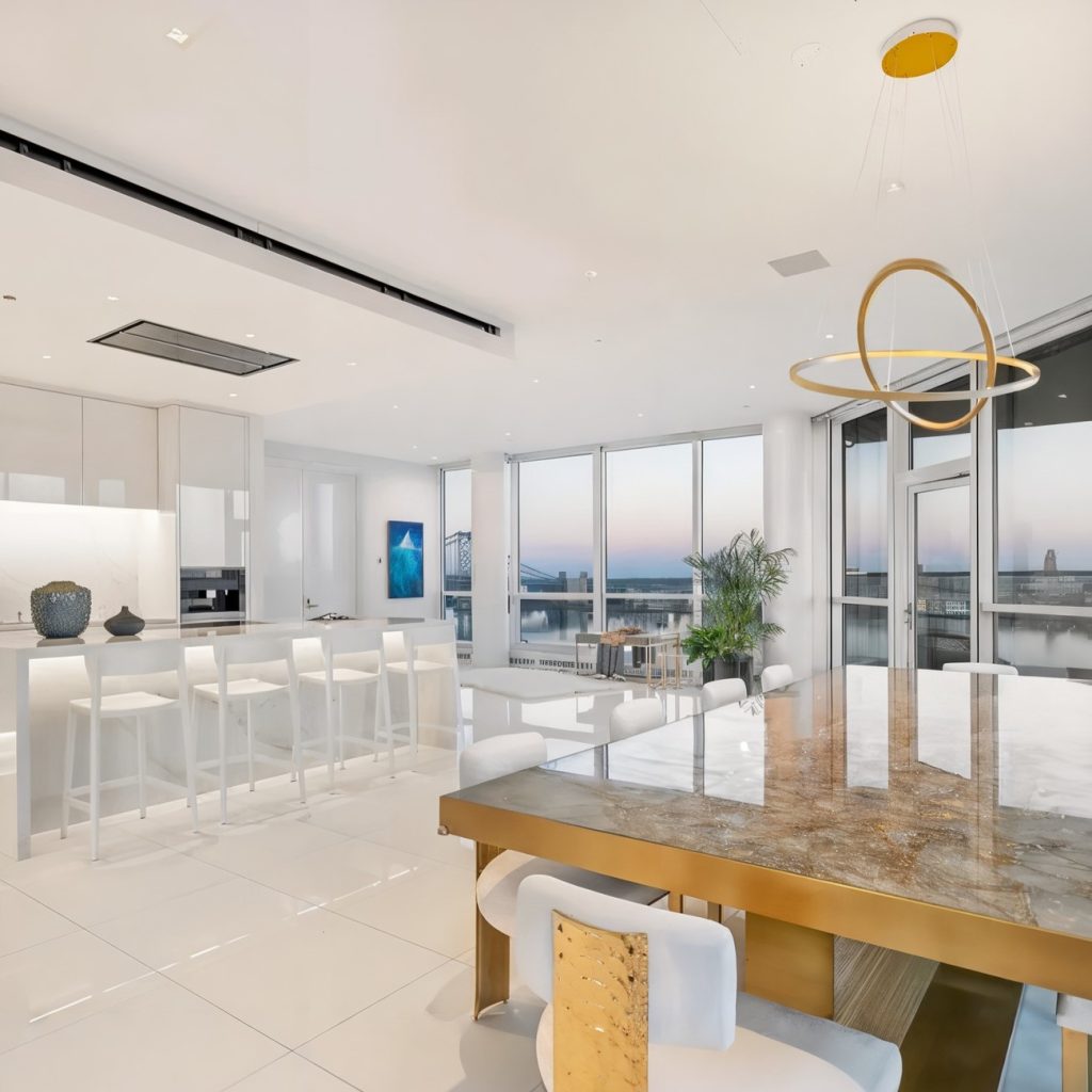 Dining Area in Joel Embiid’s Pennsylvania Penthouse