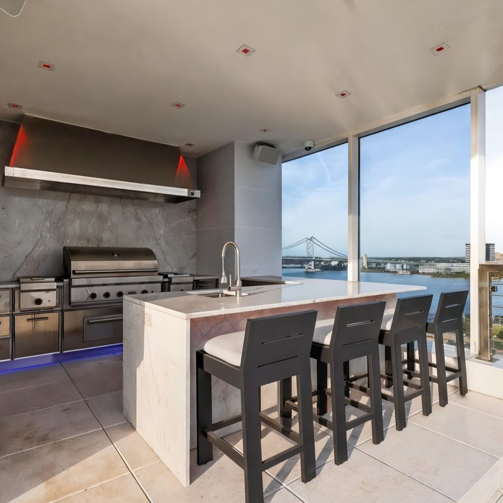 Outdoor Kitchen in Joel Embiid’s Pennsylvania Penthouse