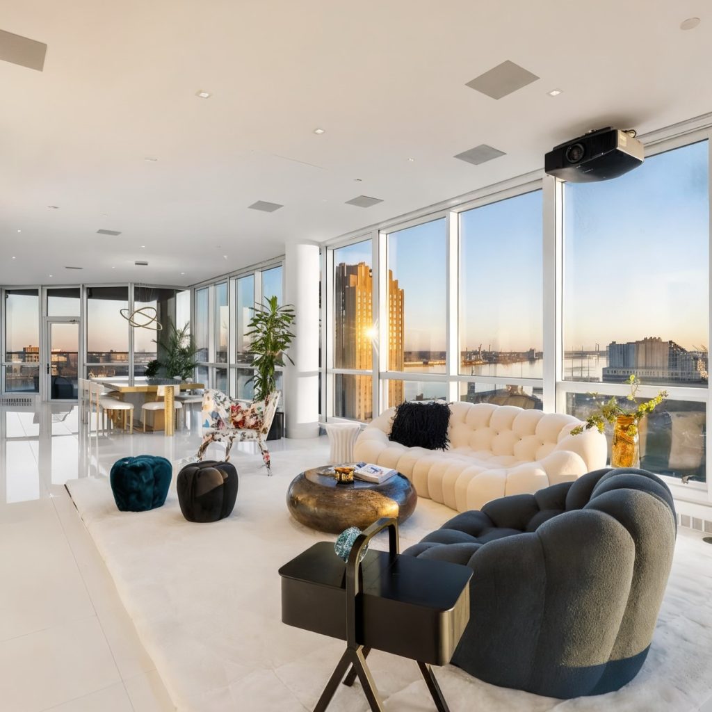 Sitting Area in Joel Embiid’s Pennsylvania Penthouse