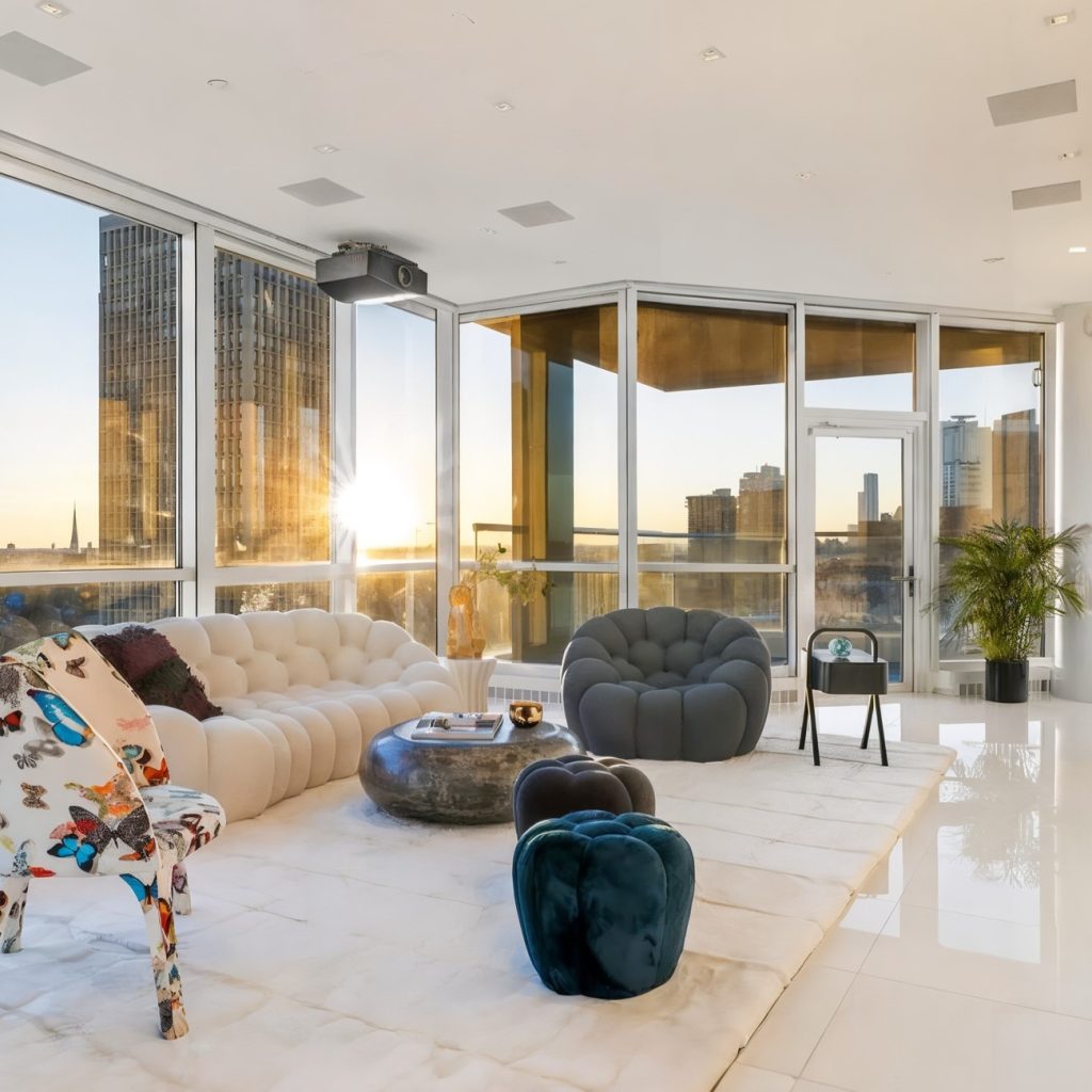 Sitting Area in Joel Embiid’s Pennsylvania Penthouse