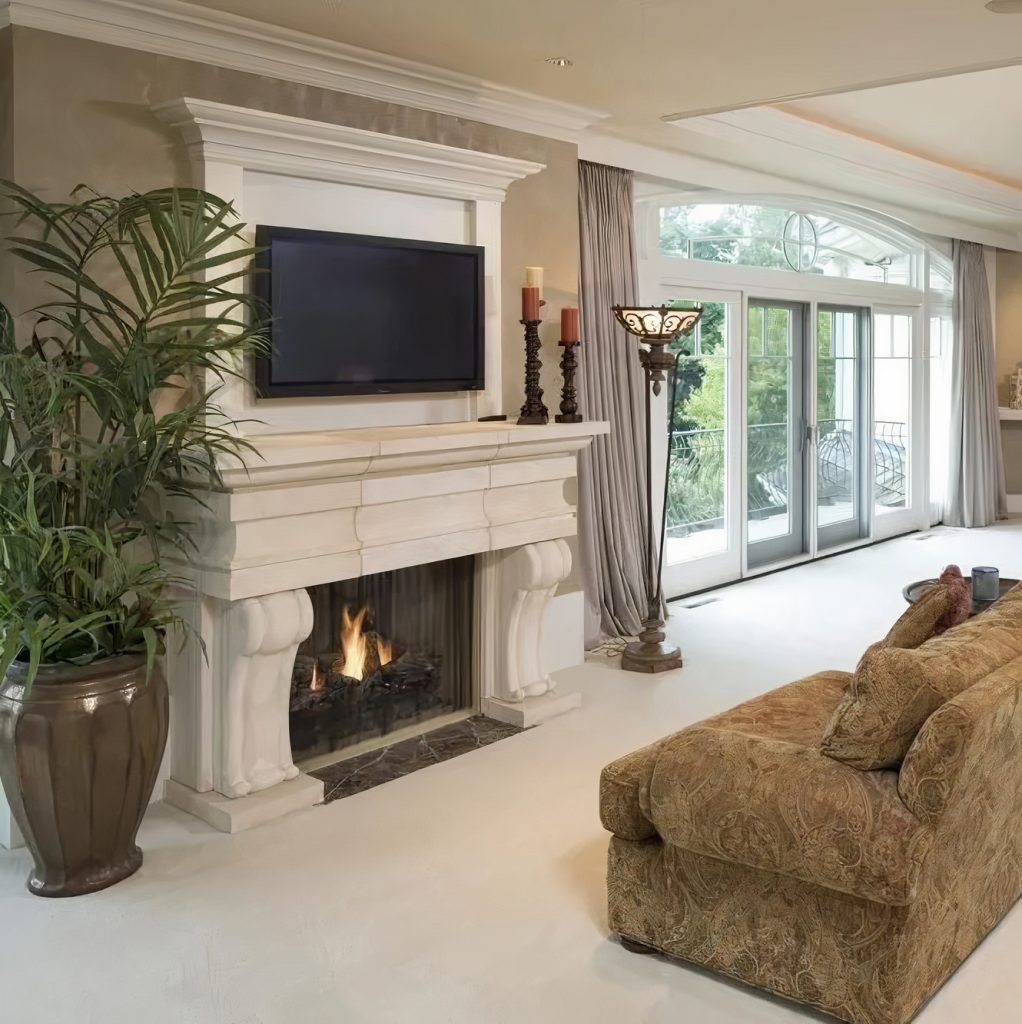 Fireplace in Karl-Anthony Towns' Home