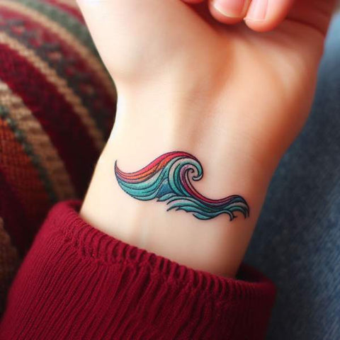 Wave Wrist Tattoo