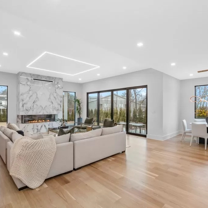 Living Room in Jrue Holiday’s Newton Home