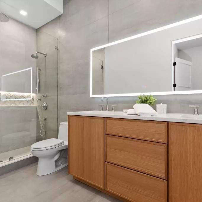 Bathroom in Jrue Holiday’s Newton Home